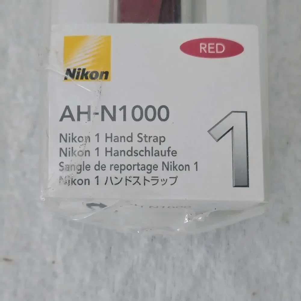 Nikon AH-N1000 Red Leather Camera Hand Strap for Nikon 1 NEW Travel